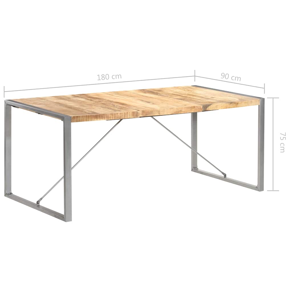 Τραπεζαρία 180 x 90 x 75 εκ. από Μασίφ Ακατέργαστο Ξύλο Μάνγκο