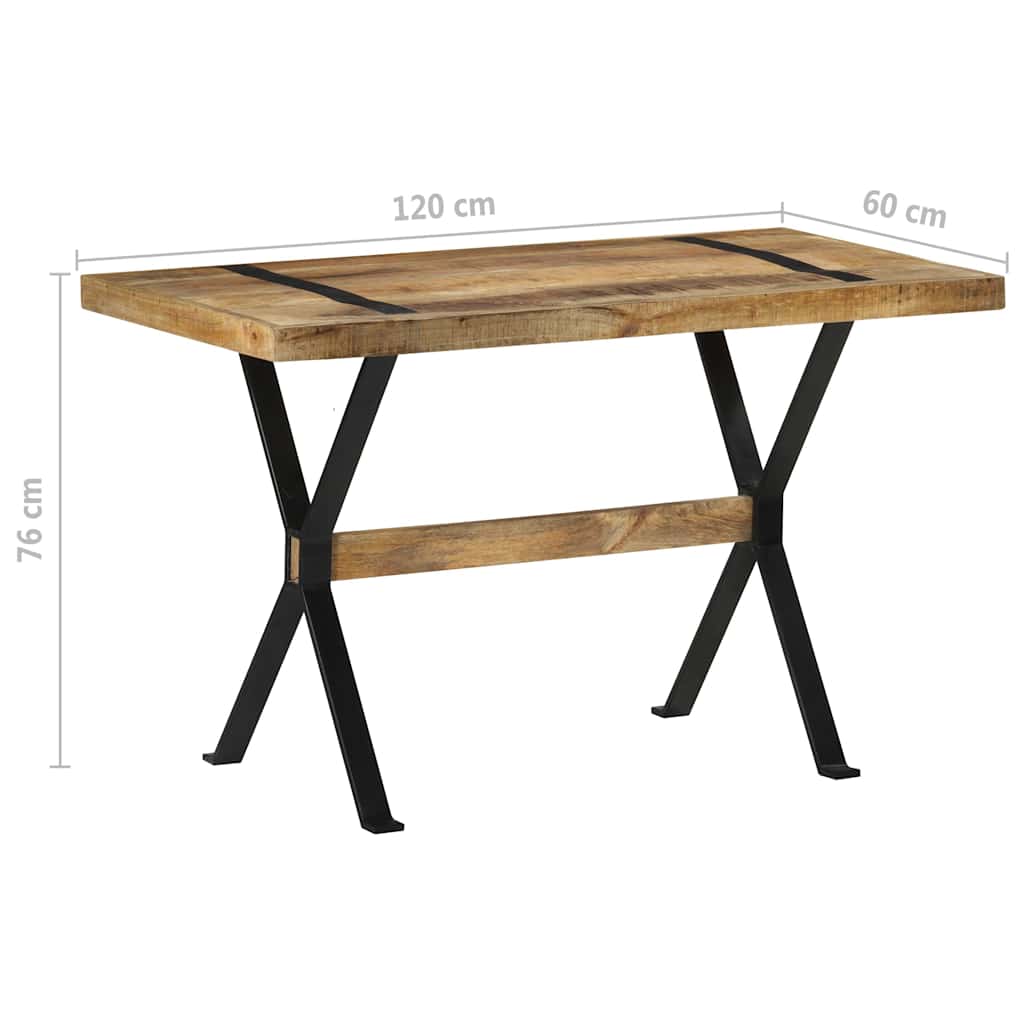 Τραπεζαρία 120 x 60 x 76 εκ. από Ακατέργαστο Ξύλο Μάνγκο