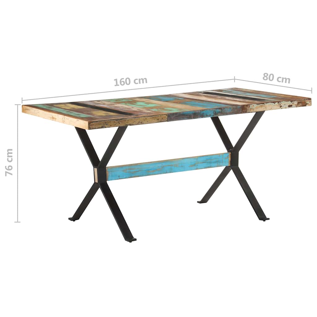 Τραπεζαρία 160 x 80 x 76 εκ. από Μασίφ Ανακυκλωμένο Ξύλο