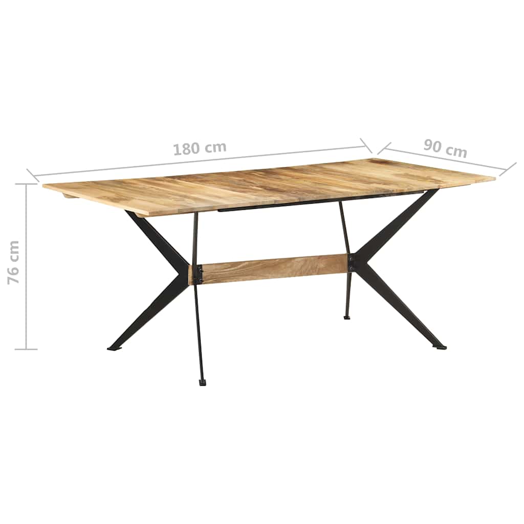 Τραπεζαρία 180 x 90 x 76 εκ. από Μασίφ Ξύλο Μάνγκο