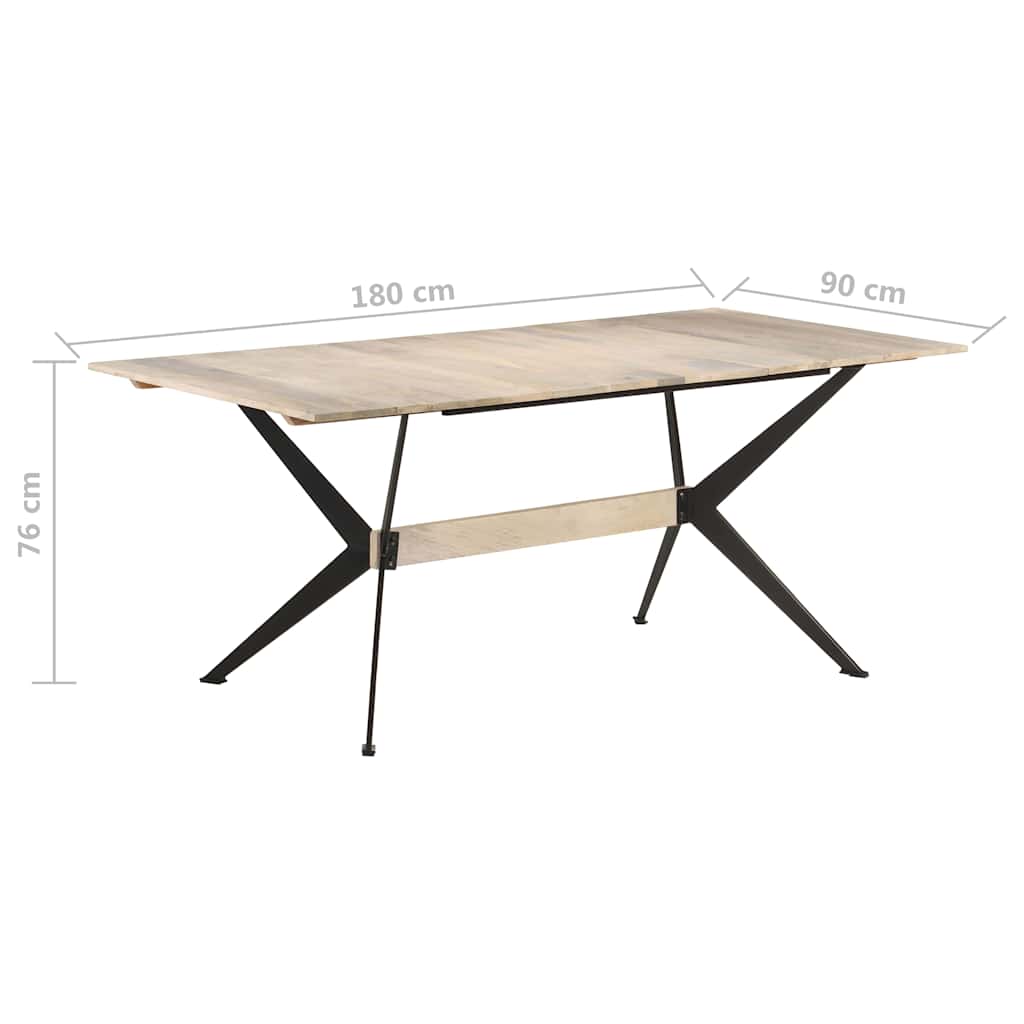 Τραπεζαρία 180 x 90 x 76 εκ. από Μασίφ Ξύλο Μάνγκο