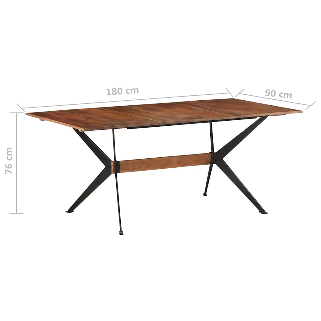 Τραπεζαρία 180 x 90 x 76 εκ. από Μασίφ Ξύλο Μάνγκο