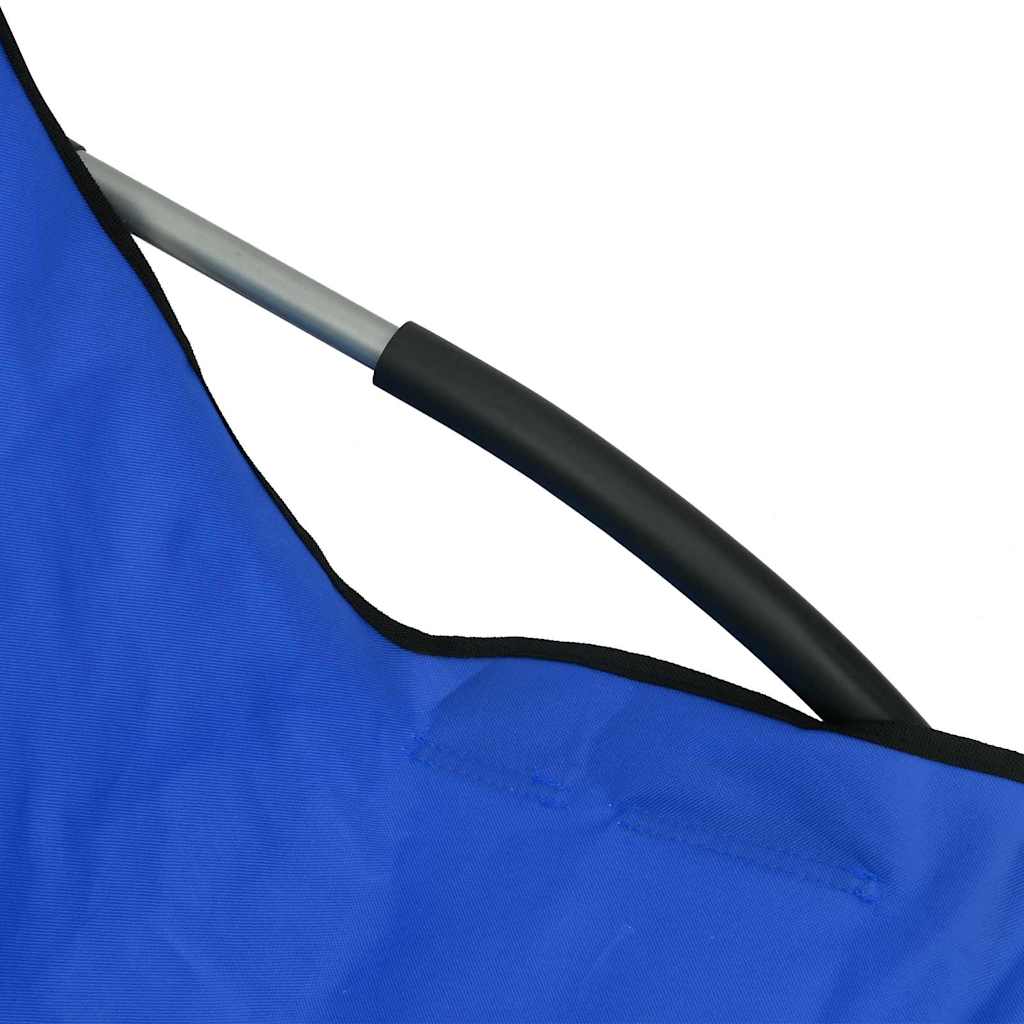 Πτυσσόμενες Καρέκλες 2 τεμ. Μπλε Ύφασμα – εικόνα προϊόντος 7