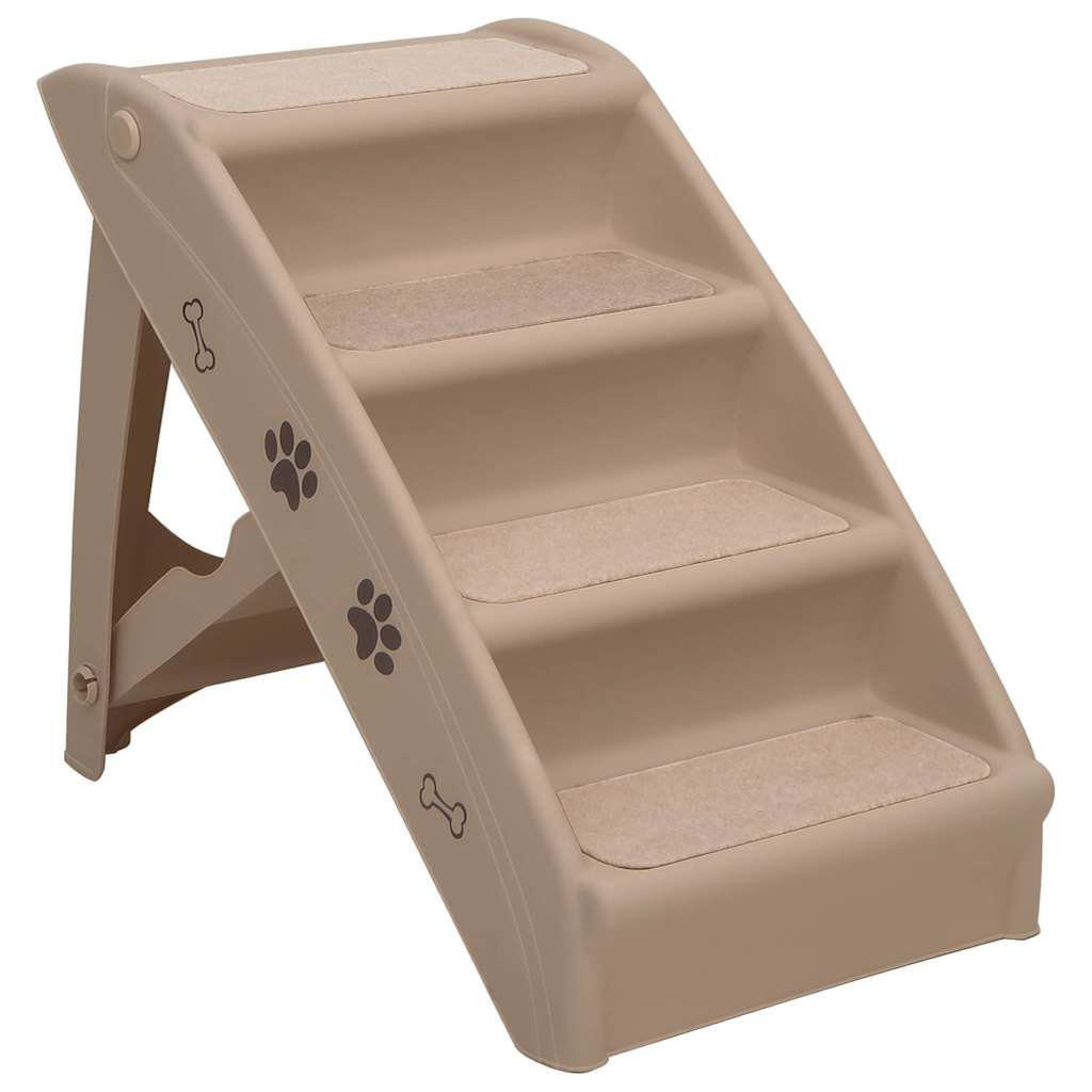 Σκαλάκια για Σκύλους Πτυσσόμενα Καφέ 62 x 40 x 49,5 εκ.