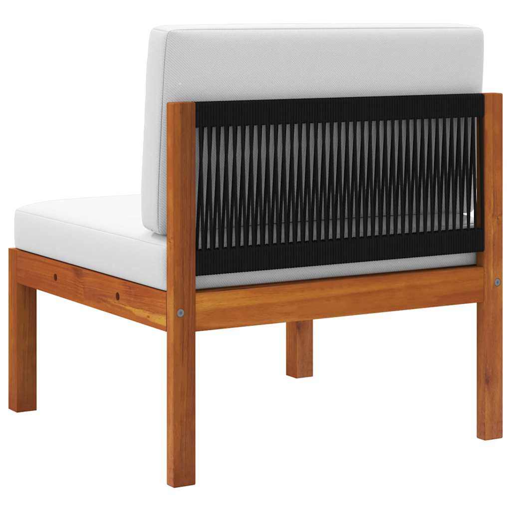 Σετ Σαλόνι Κήπου 2 Τεμαχίων με Μαξιλάρια από Ξύλο Ακακίας & Σχοινί