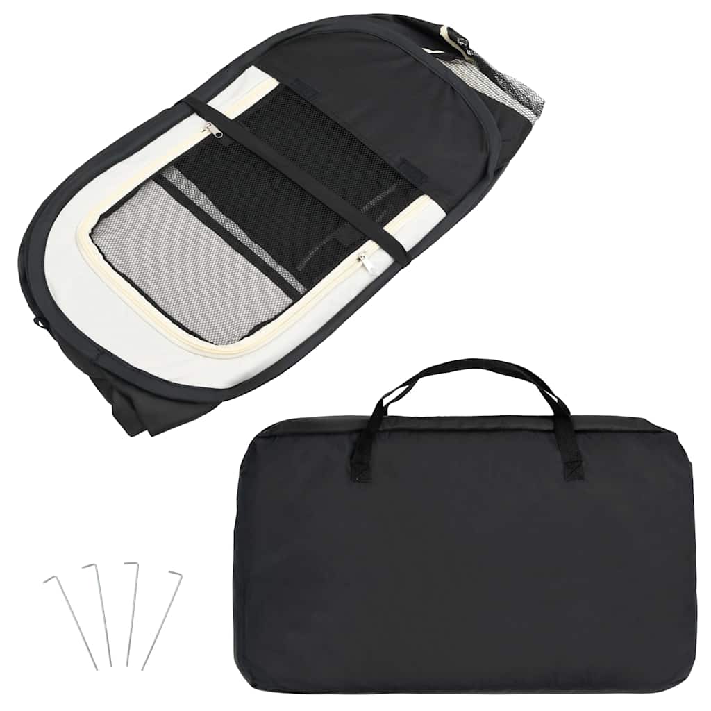 Πάρκο Σκύλου Πτυσσόμενο Μαύρο 110x110x58 εκ. με Σάκο Μεταφοράς