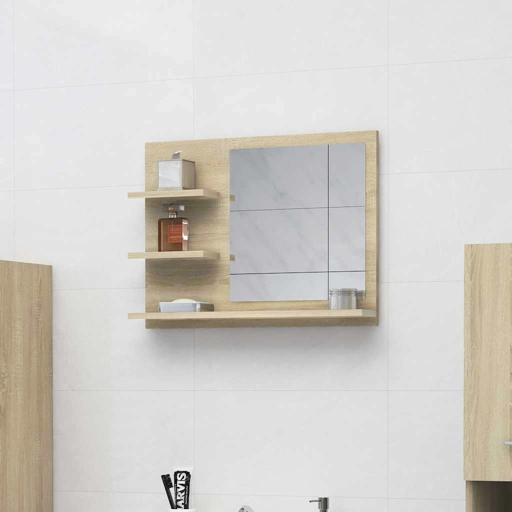 Καθρέφτης Μπάνιου Sonoma Δρυς 60 x 10,5 x 45 εκ. Επεξ. Ξύλο