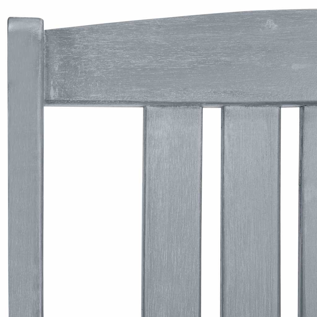 Καρέκλες Κήπου 4 τεμ. Γκρι Μασίφ Ξύλο Ακακίας με Μαξιλάρια – εικόνα προϊόντος 10