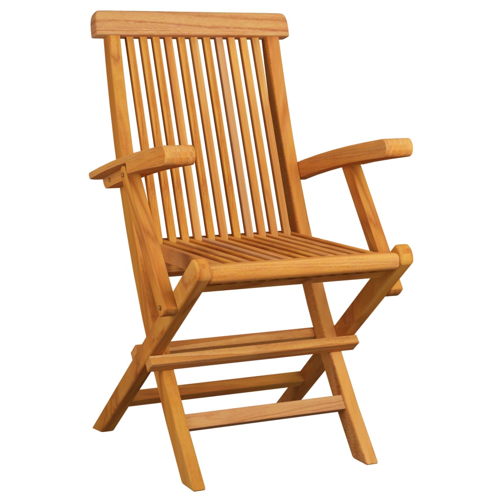 Πτυσσόμενες καρέκλες με μαξιλάρια σε χρώμα κρασιού, 6 τεμάχια, από μασίφ ξύλο τικ – εικόνα προϊόντος 4