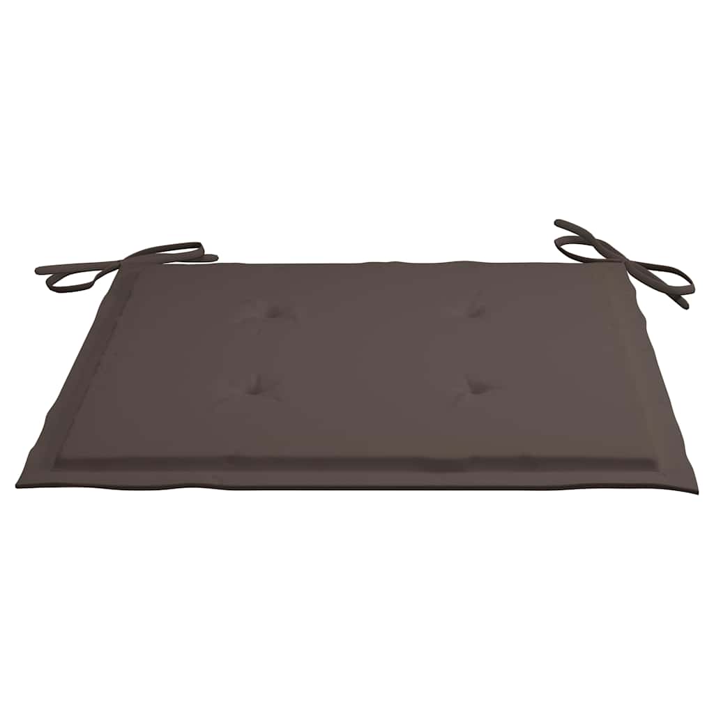 Καρέκλες Κήπου 2 τεμ. από Μασίφ Ξύλο Teak με Taupe Μαξιλάρια – εικόνα προϊόντος 10