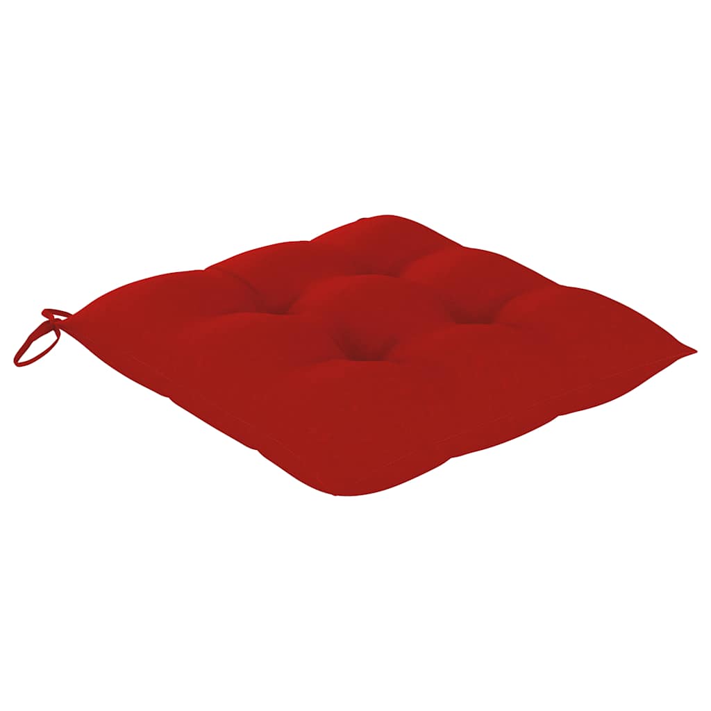 Καρέκλες Κήπου 2 τεμ. από Μασίφ Ξύλο Teak με Κόκκινα Μαξιλάρια – εικόνα προϊόντος 8