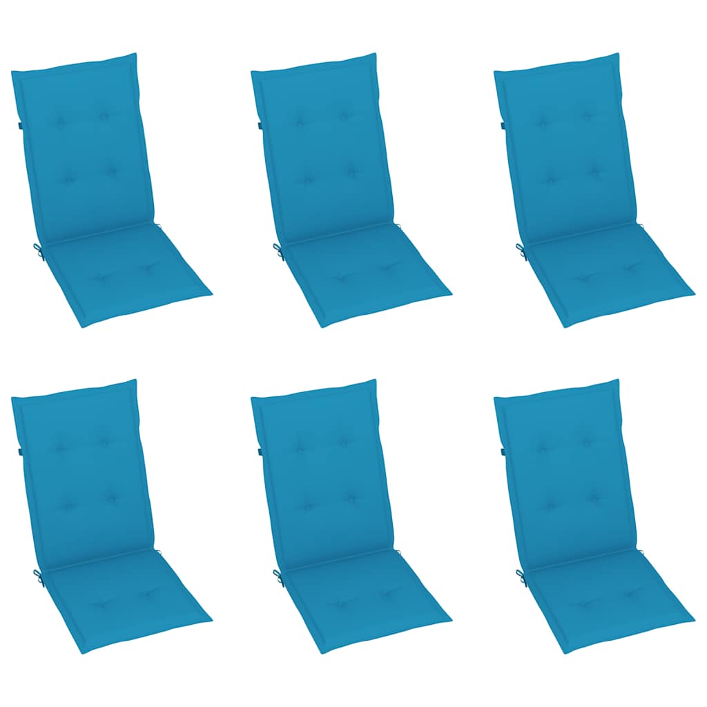 Πτυσσόμενες Καρέκλες 6 τεμ. με Μαξιλάρια από Μασίφ Ξύλο Ακακίας – εικόνα προϊόντος 6