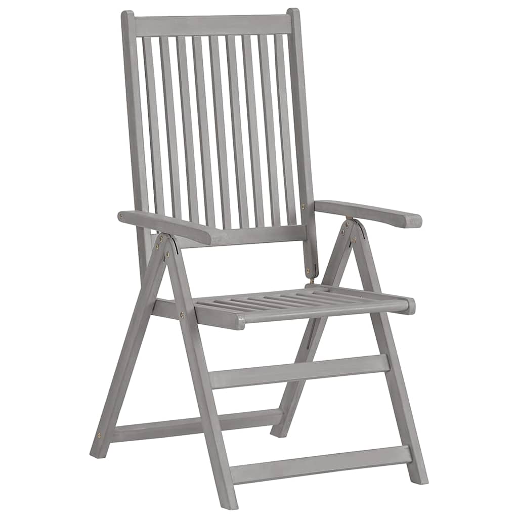 Καρέκλες Κήπου Ανακλινόμενες 3 τεμ. Ξύλο Ακακίας με Μαξιλάρια – εικόνα προϊόντος 3