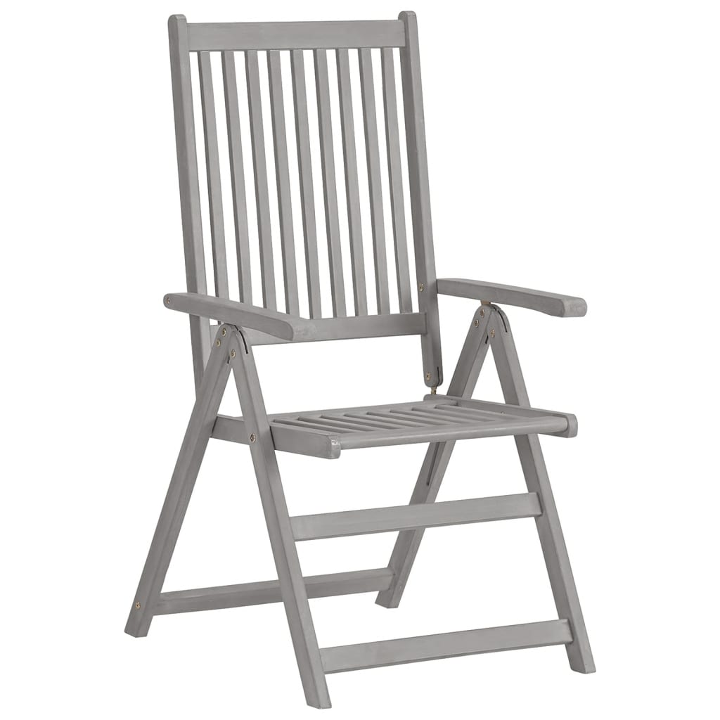 Καρέκλες Κήπου Ανακλινόμενες 3 τεμ. Ξύλο Ακακίας με Μαξιλάρια – εικόνα προϊόντος 3