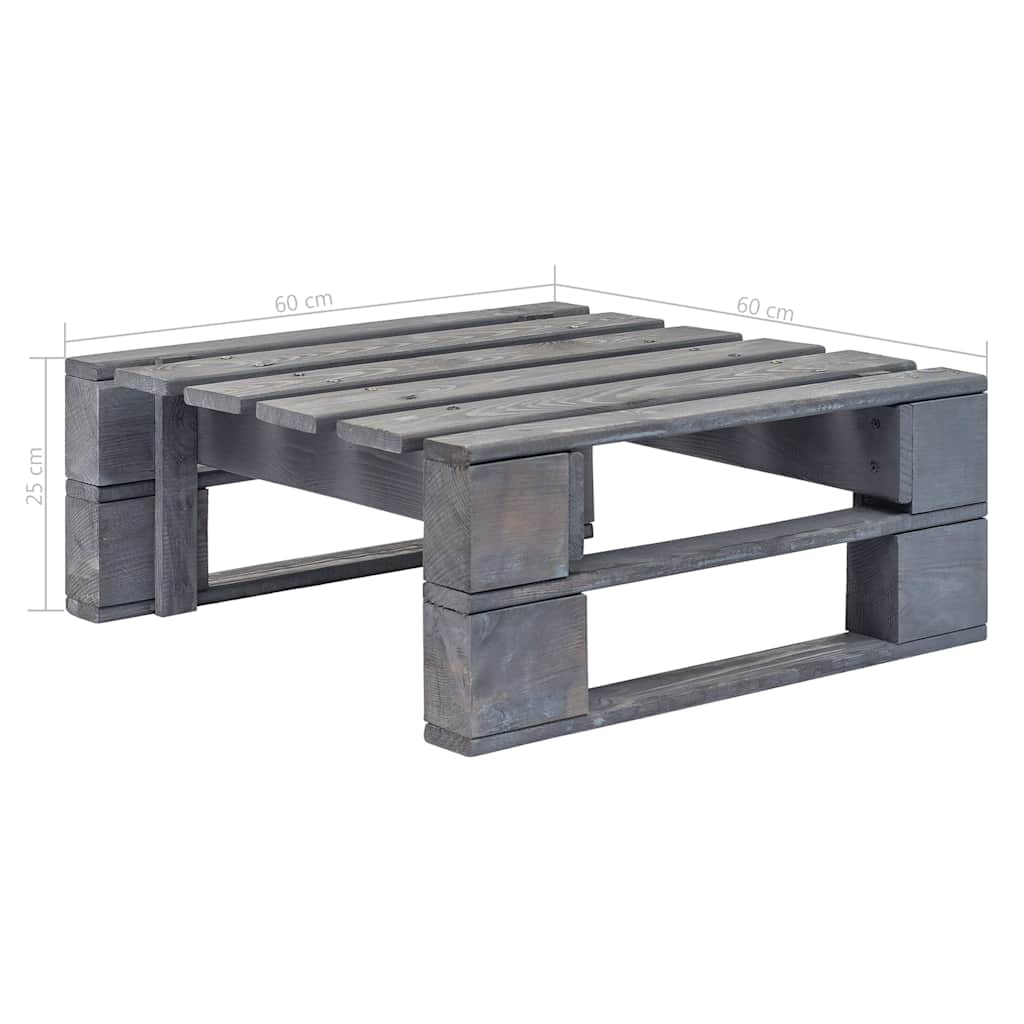 Καθιστικό Κήπου Ottoman Γκρι Εμποτισμένο Ξύλο Πεύκου