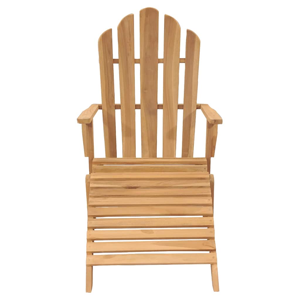 Καρέκλα Adirondack με Υποπόδιο από Μασίφ Ξύλο Teak – εικόνα προϊόντος 2