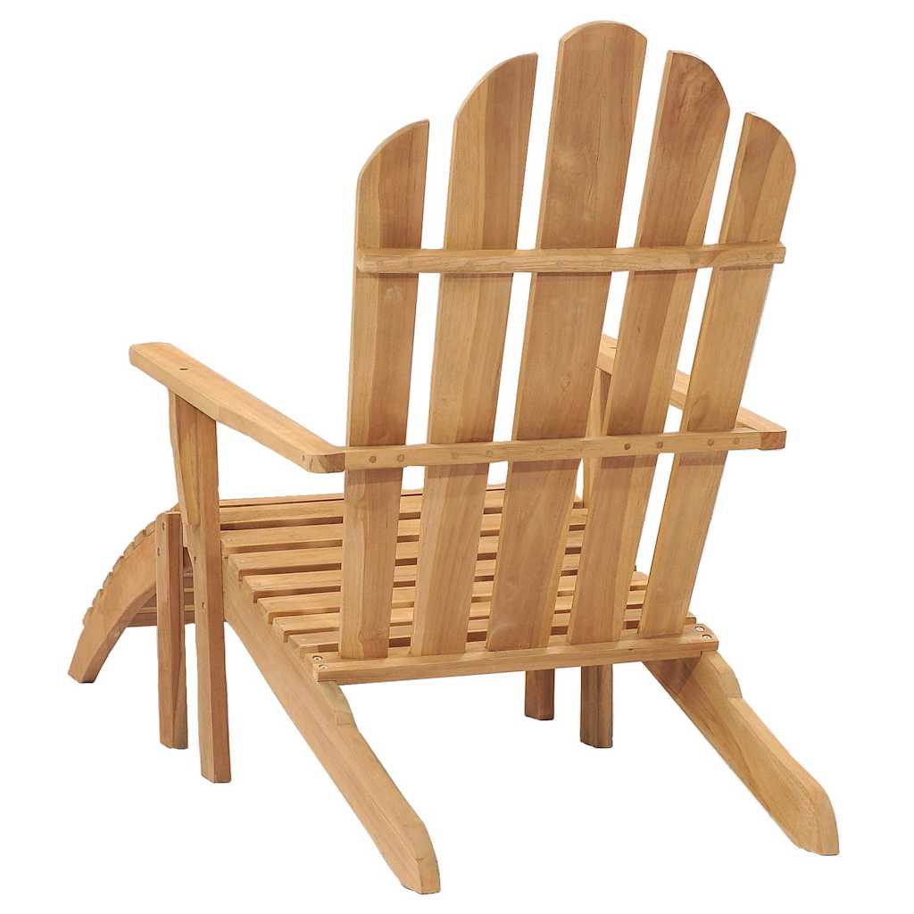 Καρέκλα Adirondack με Υποπόδιο από Μασίφ Ξύλο Teak – εικόνα προϊόντος 4
