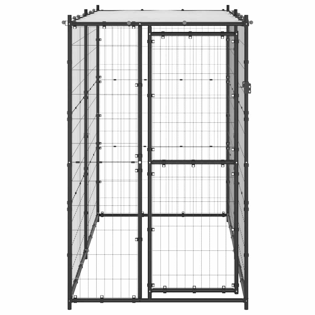 Κλουβί Σκύλου Εξ. Χώρου Ατσάλι 110 x 220 x 180 εκ. με Στέγαστρο