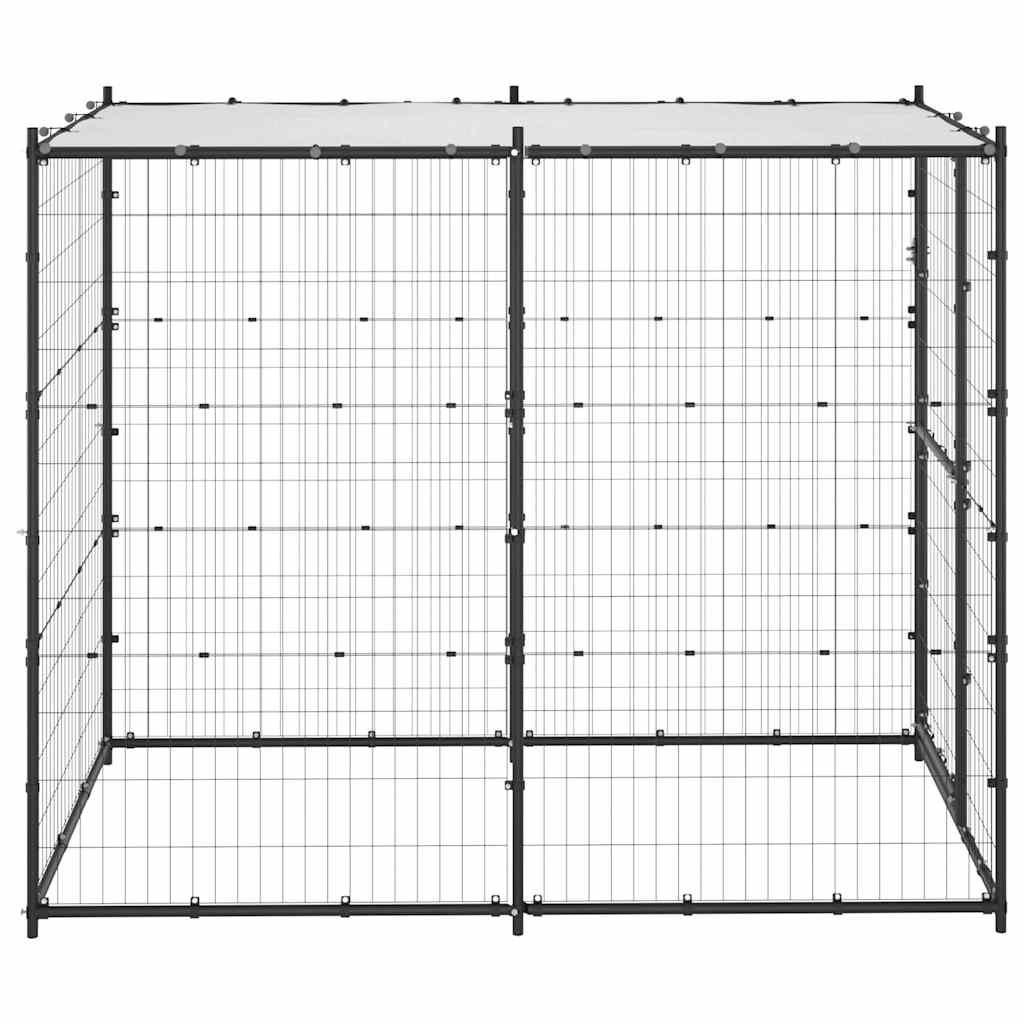 Κλουβί Σκύλου Εξ. Χώρου Ατσάλι 110 x 220 x 180 εκ. με Στέγαστρο