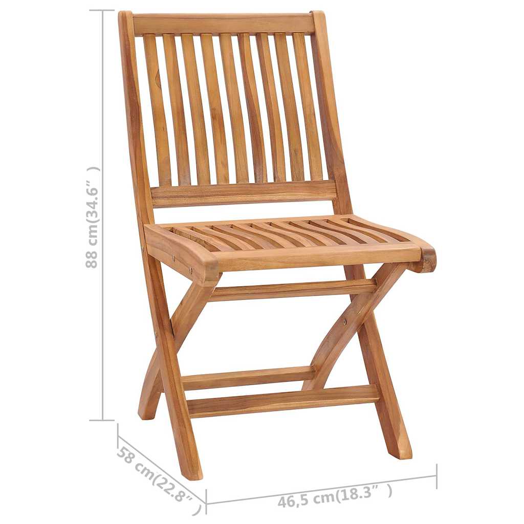 Πτυσσόμενες Καρέκλες με Μαξιλάρια 4 τεμ. από Μασίφ Ξύλο Teak – εικόνα προϊόντος 11
