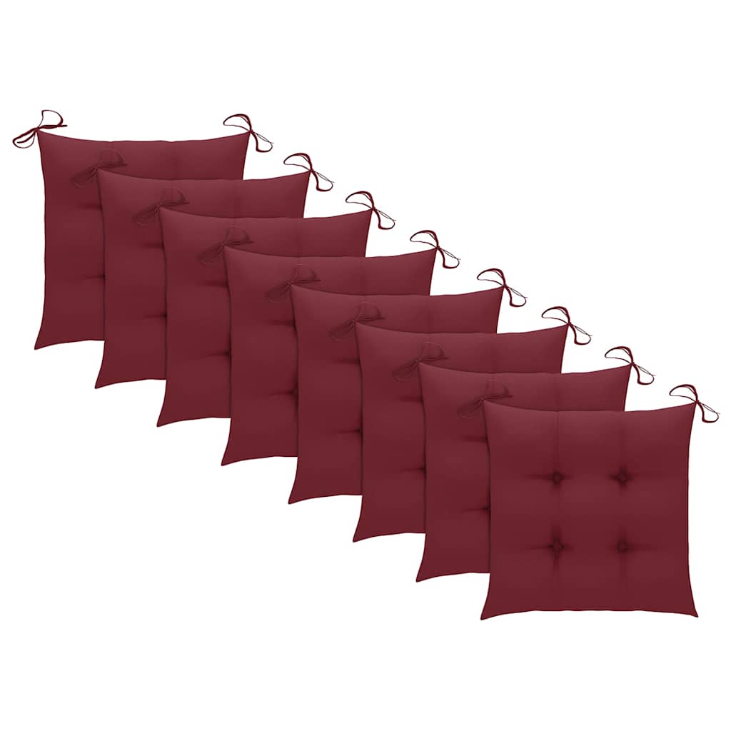 Πτυσσόμενες Καρέκλες με Μαξιλάρια 8 τεμ. από Μασίφ Ξύλο Teak – εικόνα προϊόντος 7