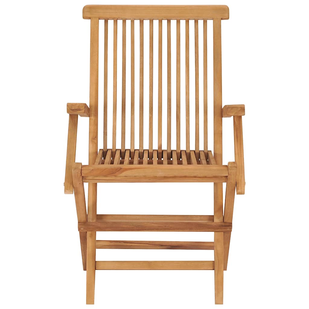 Πτυσσόμενες καρέκλες 8 τεμ. από μασίφ ξύλο τικ – εικόνα προϊόντος 3
