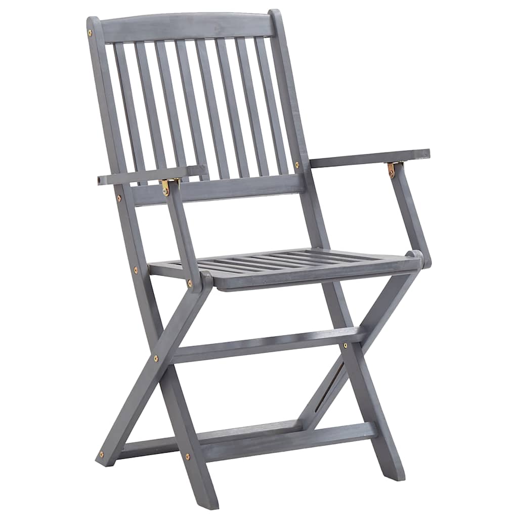 Πτυσσόμενες Καρέκλες 8 τεμ. με Μαξιλάρια από Μασίφ Ξύλο Ακακίας – εικόνα προϊόντος 3
