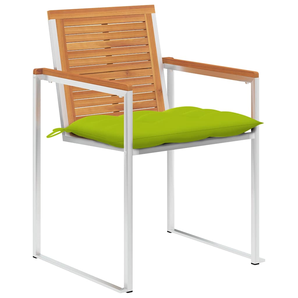 Καρέκλες Κήπου 8 τεμ. από Μασίφ Ξύλο Ακακίας με Μαξιλάρια – εικόνα προϊόντος 2