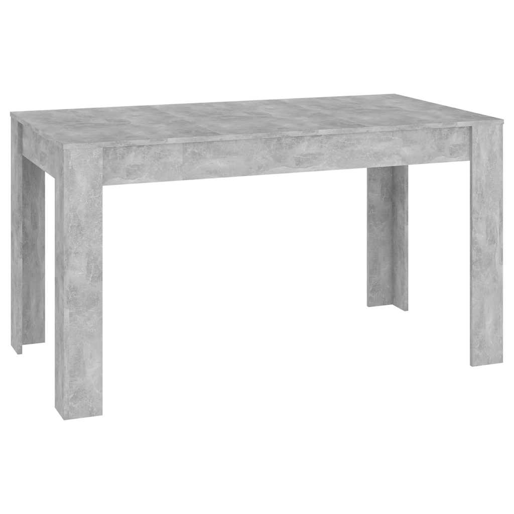Τραπεζαρία Γκρι Σκυροδέματος 140 x 74,5 x 76 εκ. Επεξ. Ξύλο