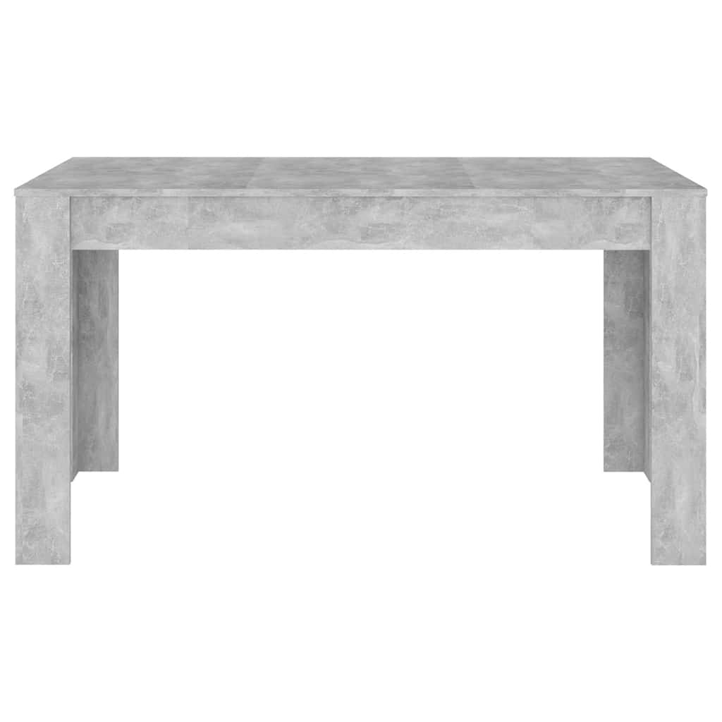 Τραπεζαρία Γκρι Σκυροδέματος 140 x 74,5 x 76 εκ. Επεξ. Ξύλο