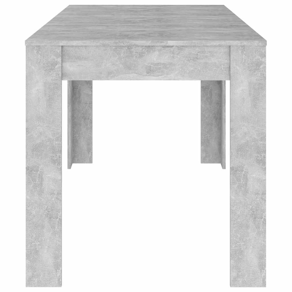 Τραπεζαρία Γκρι Σκυροδέματος 140 x 74,5 x 76 εκ. Επεξ. Ξύλο