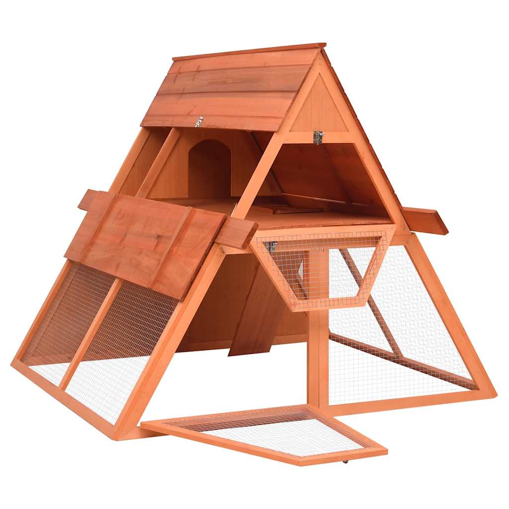 Κλουβί Κουνελιών 152 x 127 x 109,5 εκ. από Μασίφ Ξύλο Ελάτης