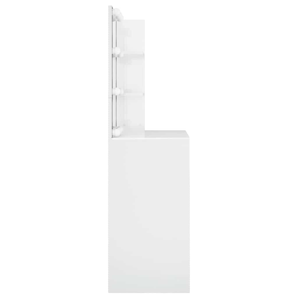 Μπουντουάρ με LED Γυαλιστερό Λευκό 74,5 x 40 x 141 εκ.