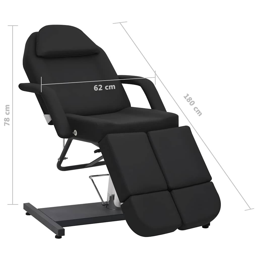 Καρέκλα Αισθητικής Μαύρη 180 x 62 x 78 εκ. από Συνθετικό Δέρμα