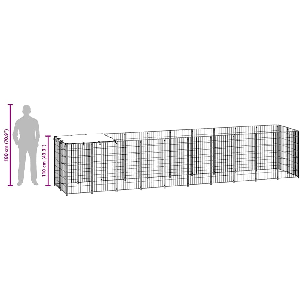 Σπιτάκι Σκύλου Ασημί 6,05 m² Ατσάλινο