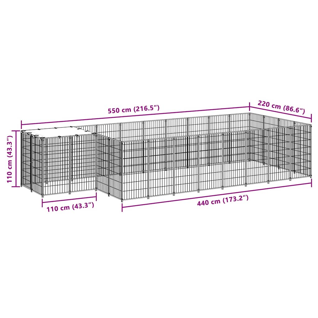 Σπιτάκι Σκύλου Ασημί 8,47 m² Ατσάλινο