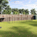 3082216 vidaXL Dog Kennel Black 22,99 m² Ατσάλι (150782+3x150784)