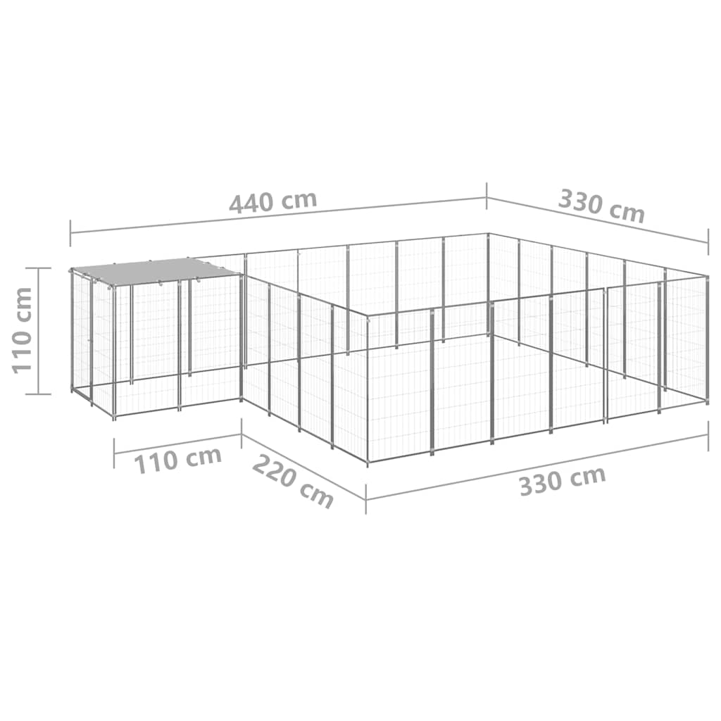 Σπιτάκι Σκύλου Ασημί 12,1 μ² Ατσάλινο