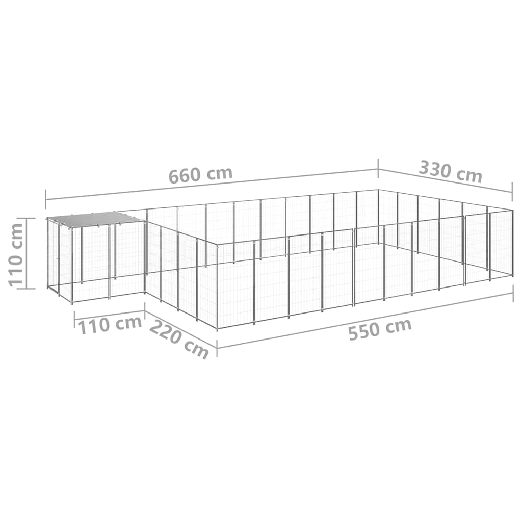 Σπιτάκι Σκύλου Ασημί 19,36 μ² Ατσάλινο