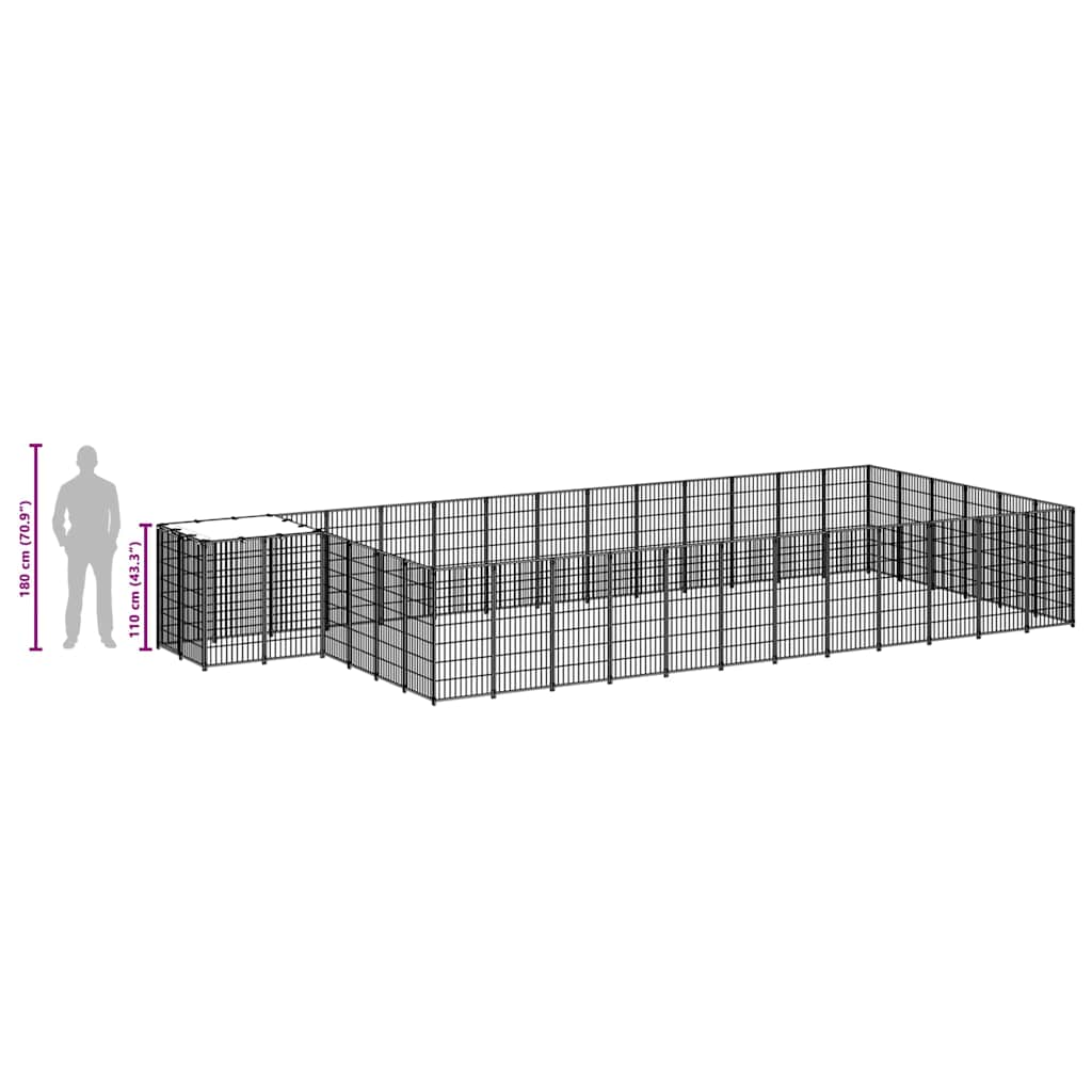 Σπιτάκι Σκύλου Ασημί 22,99 μ² Ατσάλινο