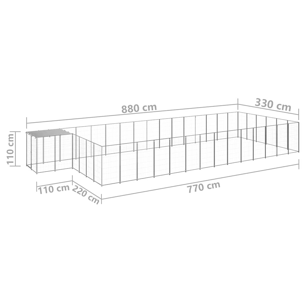Σπιτάκι Σκύλου Ασημί 26,62 μ² Ατσάλινο