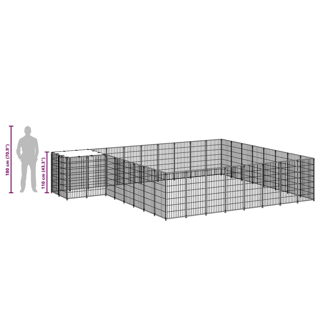 Σπιτάκι Σκύλου Μαύρο 20,57 μ² Ατσάλινο