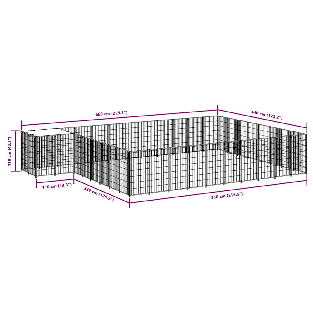 Σπιτάκι Σκύλου Ασημί 25,41 μ² Ατσάλινο