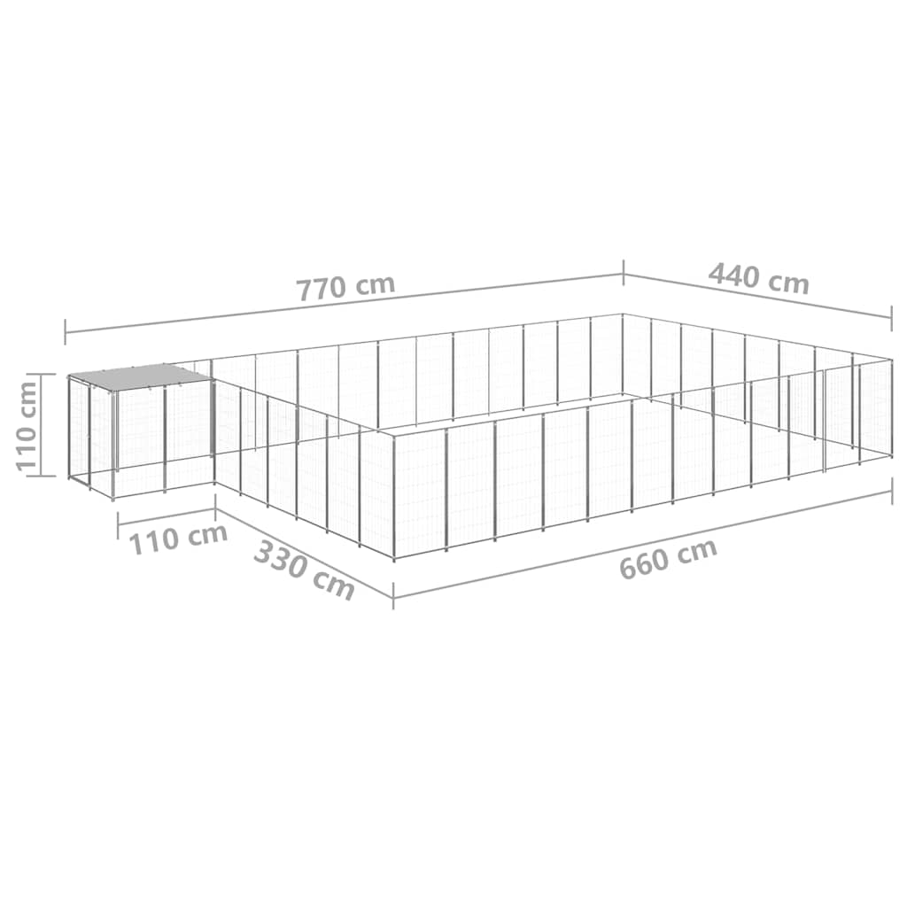 Σπιτάκι Σκύλου Ασημί 30,25 μ² Ατσάλινο