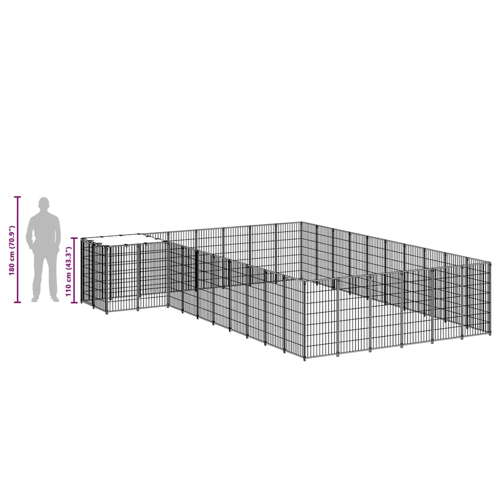 Σπιτάκι Σκύλου Μαύρο 19,36 μ² Ατσάλινο