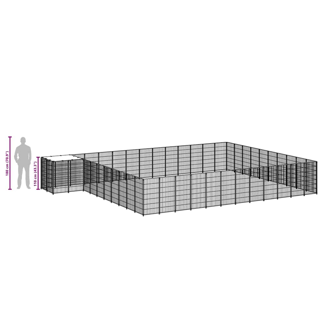 Σπιτάκι Σκύλου Μαύρο 37,51 μ² Ατσάλινο