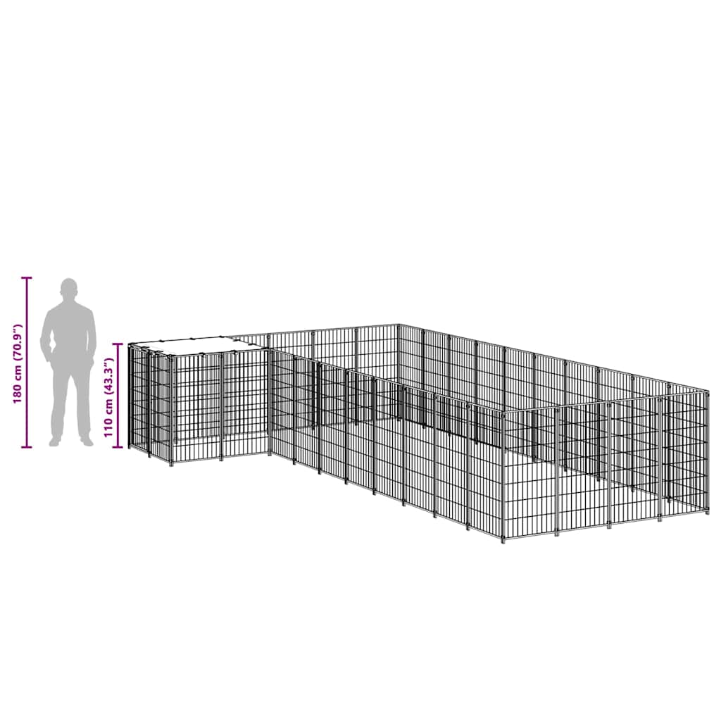 Σπιτάκι Σκύλου Ασημί 13,31 μ² Ατσάλινο