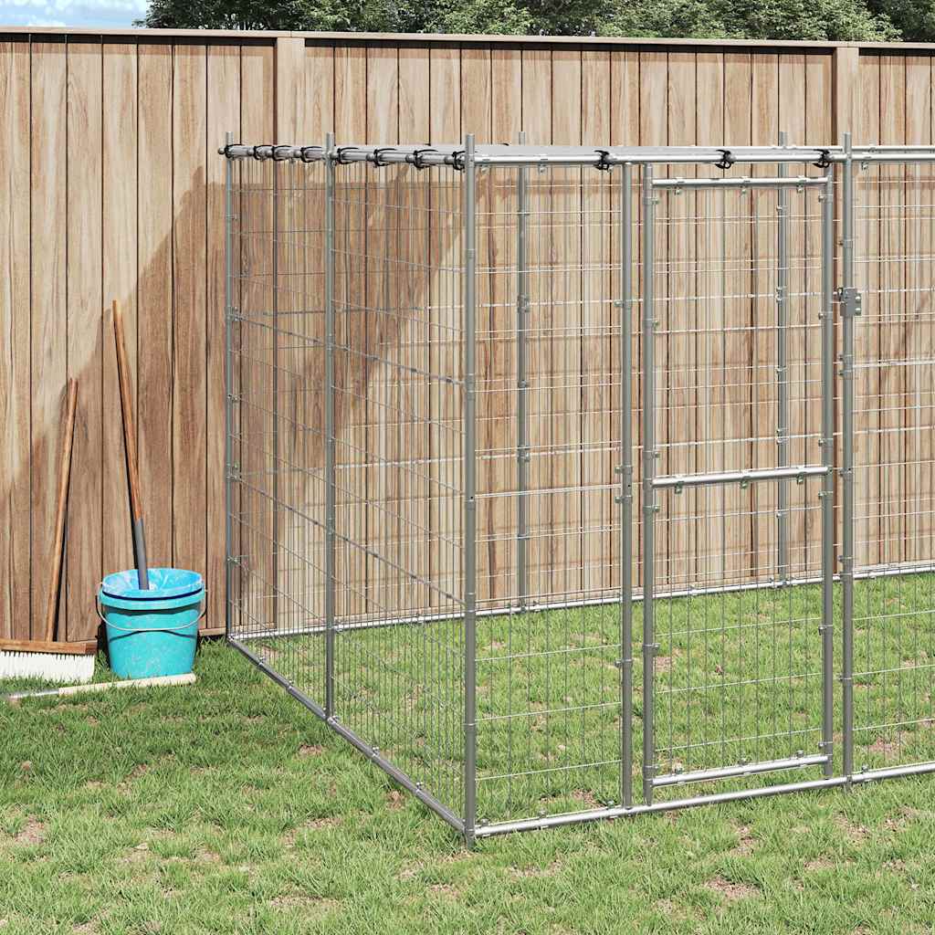 Κλουβί Σκύλου Εξ. Χώρου με Στέγαστρο 26,62 μ² Γαλβ. Χάλυβας