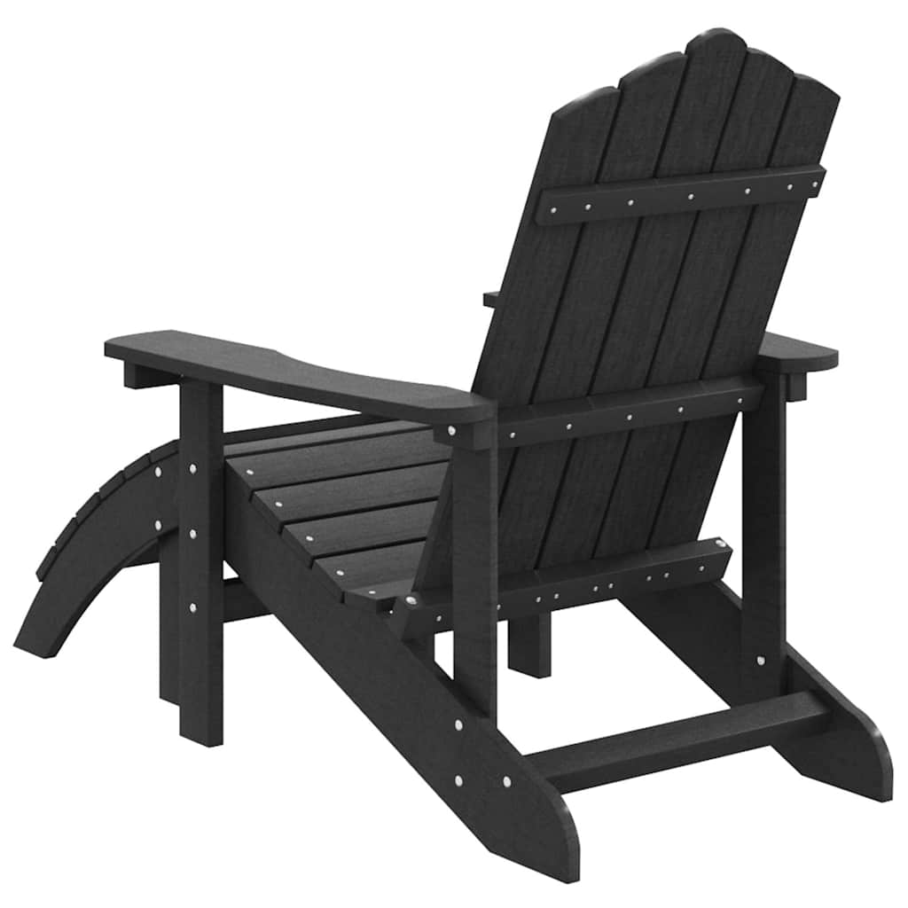 Καρέκλα Κήπου Adirondack με Υποπόδιο Ανθρακί από HDPE – εικόνα προϊόντος 5
