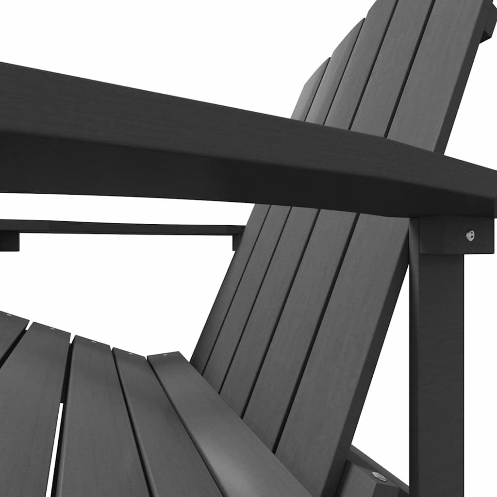 Καρέκλα Κήπου Adirondack με Υποπόδιο Ανθρακί από HDPE – εικόνα προϊόντος 6